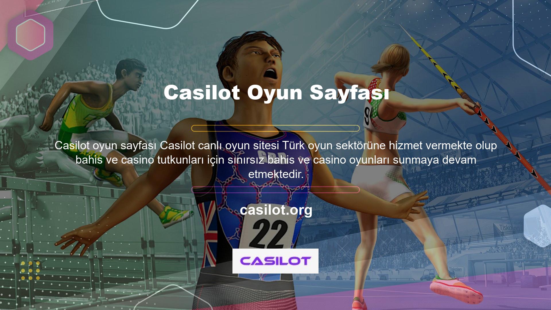 Türkiye'nin en iyi canlı bahis sitesi sloganıyla yola çıkan Casilot, kullanıcılarına eğlenceli ve kazançlı zamanlar vaat ediyor