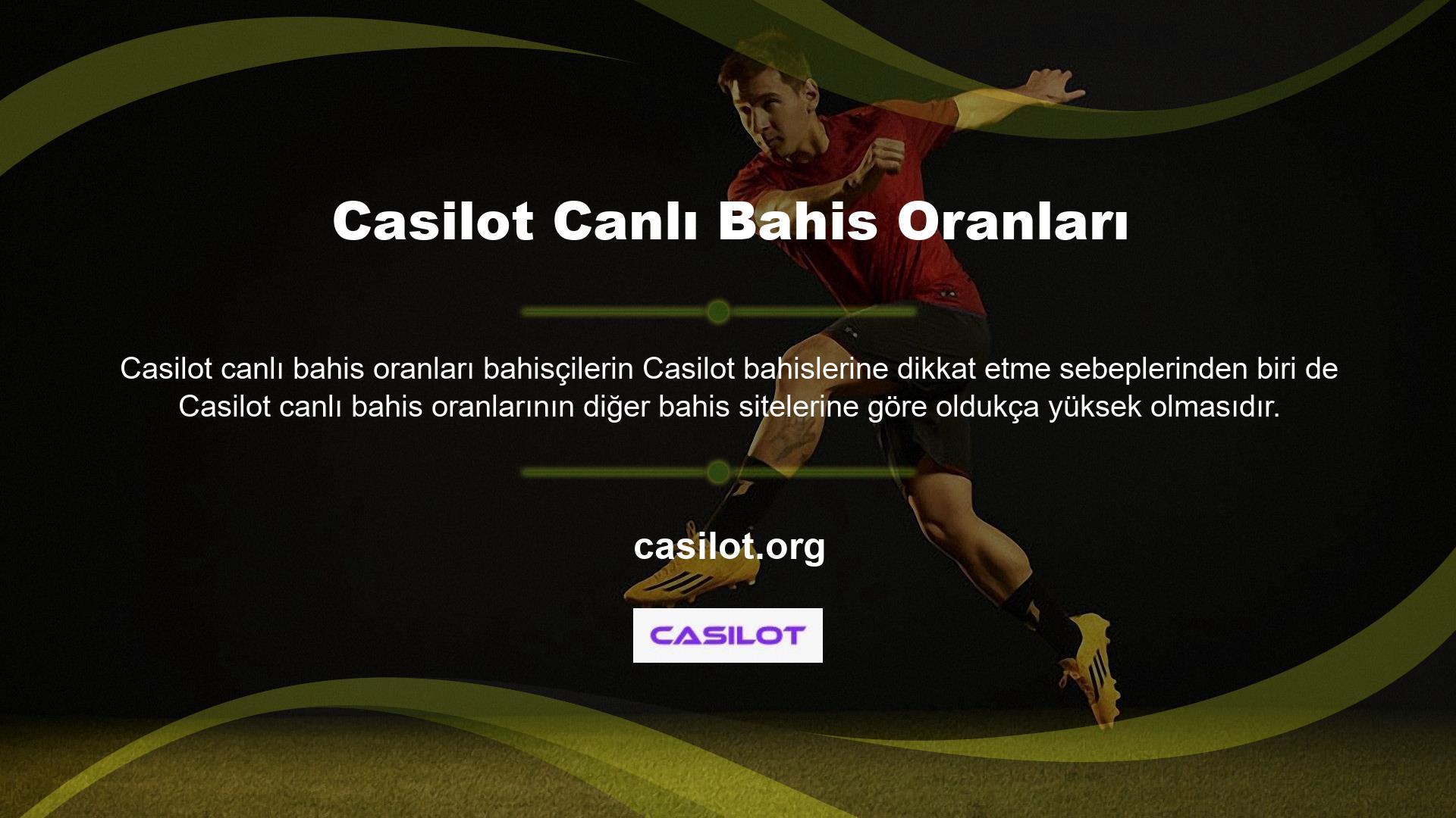Casilot Bahis üyelik işlemini tamamlayan kullanıcılar, Casilot Canlı Bahis'in yüksek faiz oranlarından faydalanabilmektedir